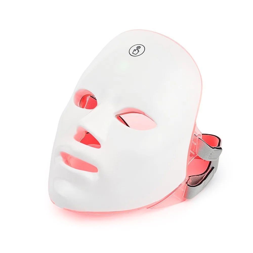 Masque Facial LED Rechargeable 7 Couleurs Photon Rajeunissement Peau Lifting Anti-Âge