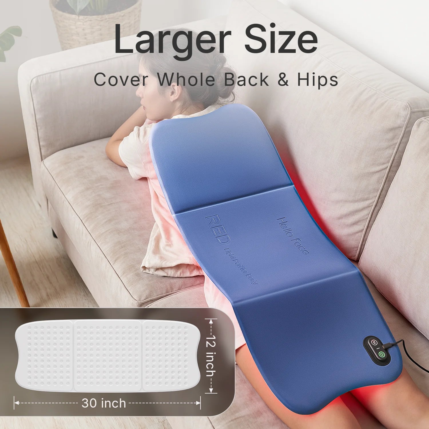 Tapis de Thérapie Lumineuse Rouge Infrarouge 660nm 850nm Grand Format pour Corps Entier